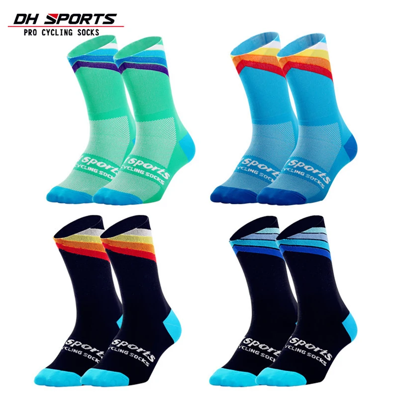 DH SPORTS Pro, лучшие спортивные носки, ветрозащитные, Coolmax, теплые, погодные, высокие, велосипедные носки, сумасшедшие, баскетбольные, для бега, спортивные, defeet носки