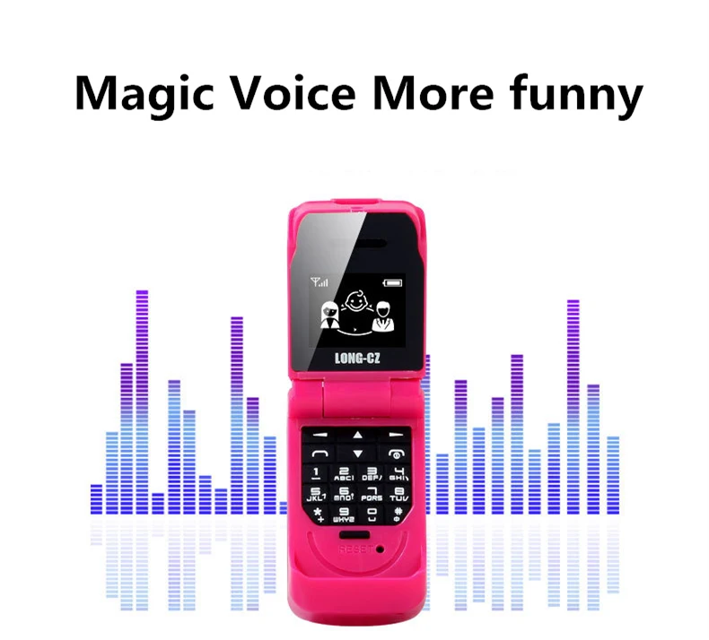Mini J9 Flip cell Phone 0.66" Smallest Mobile Phone Wireless Bluetooth Dialer FM Magic Voice  russian language 4