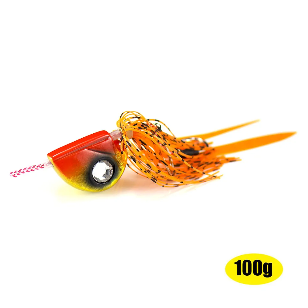

1pc 100g Countbass Fire Ball Slider Jig Tai Rubber Kabura Bottom Madai Rigged Assist Hook Squid Snapper Lead Sinker Fishing Lure