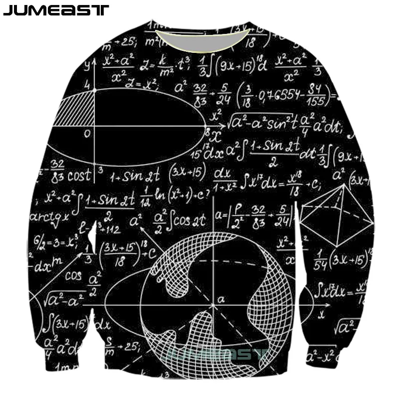 

Jumeast Brand New Arrival Men/Women 3D printed Math Physics function Casual Long Sleeves Tops Tees Sweatshirt