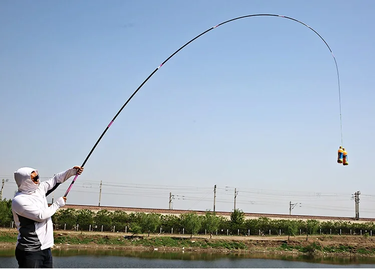 Drop Shipping 3.6M-7.2M Telescopic Fishing Rod High Carbon Fishing Rod Portable Ultralight Pole 28 Tonal Stream Rod Carp Fishing