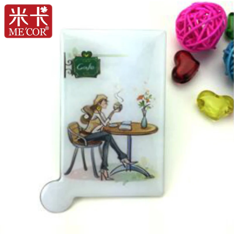 304 Stainless Steel Hand Makeup Mirror Fashion Metal Gift Mini Anti-broken&ampLighted Purse Girl Enjoy Cafe | Красота и здоровье