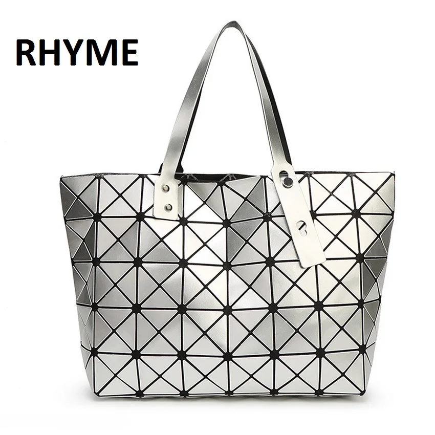 BaoBao Diamond Woman Handbag Issey Miyak Plaid bag Tote Geometry Sequins Saser Plain Folding Briefcase Shoulder Bolso with Logo