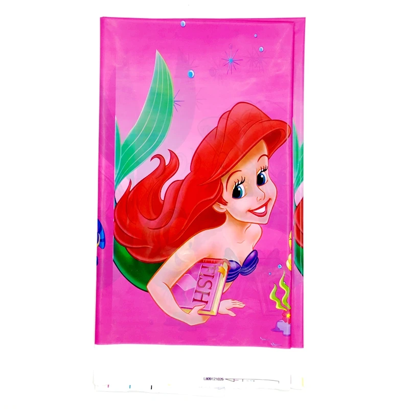 1pcs Happy Birthday Party Little Mermaid Princess Theme Tablecloth Kids
