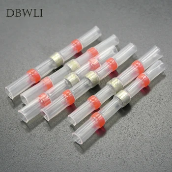 

Red 100PCS Cable Soldered Sleeve Terminators Heat Shrink Butt Connectors 0.5-1.0mm2 Electrical Wire Crimp Terminals 22-18AWG