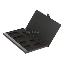 Monolayer алюминиевый сплав 1 карта Pin + 6 sim-карта держатель протектор Коробка Для Хранения Чехол черный