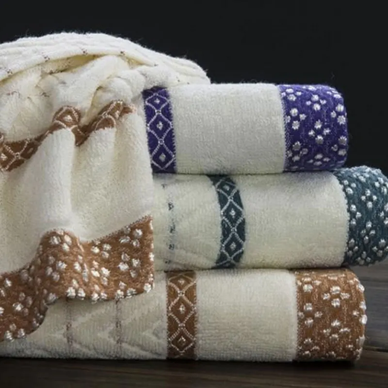 100 Cotton Home Hotel Bath Towel 70x140cm Brown Beach Towel for Adults