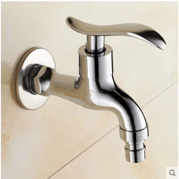 

New Style Chrome Bibcock Faucet Brass Wall mounted Bathroom Washing Machine tap garden faucet Outdoor bathroom mixer