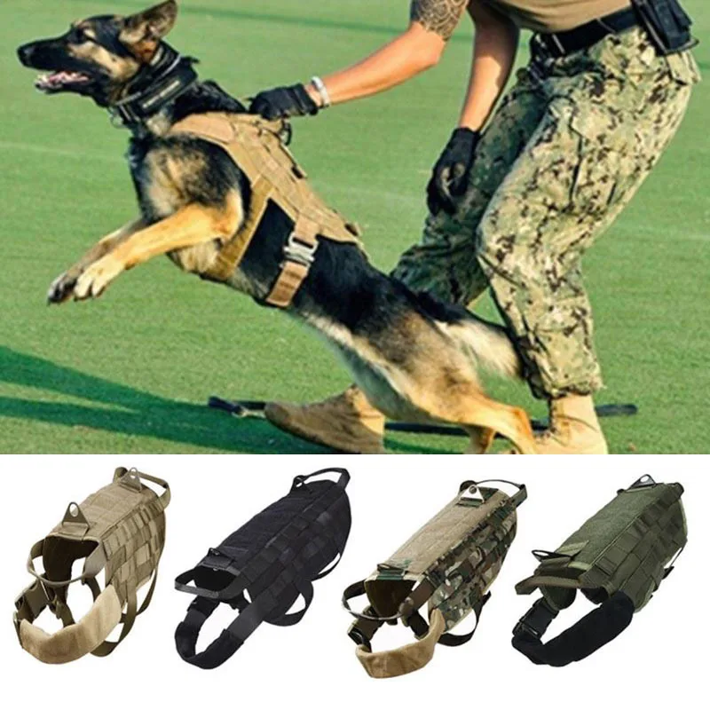 

Heavy Dog Harness Vest for Walking Hiking Hunting Tactical Military Water-Resistant Training Harness for Service Dog