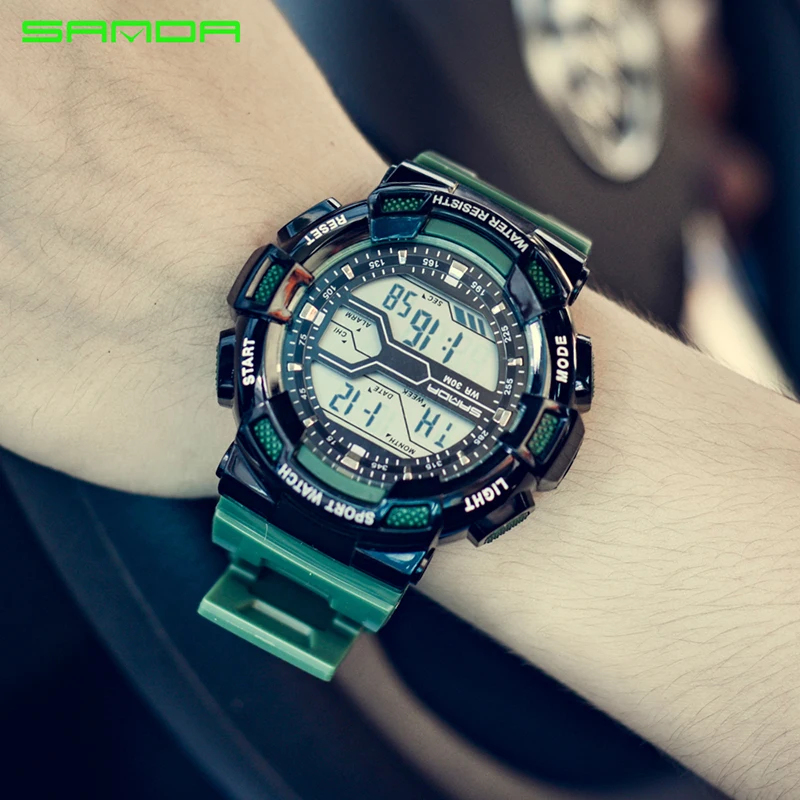 

2018 Hot Brand Mens Sports Watches LED Digital Waterproof G Style Shock Military Army Wristwatch Reloj Hombre Dropshipping 378