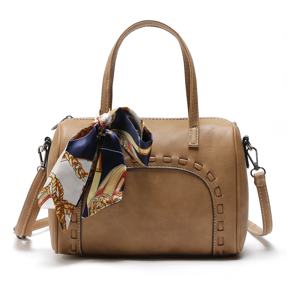 2017 Women Handbags with Scarf Spanish Style Lady Casual Tote Bag