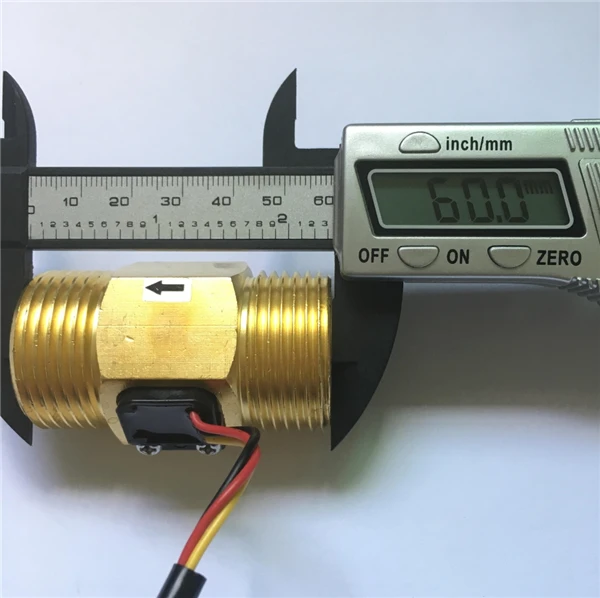 Copper brass Hall flow meter sensor for water measurement (8)