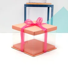 Для именинного пирога gaine подарочные пакеты высокого качества торт коробка Простой Прозрачная Коробка для подарка 4-12 дюйм(ов) большой размер торт коробка