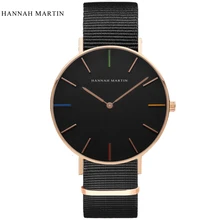 Hannah Martin, дизайнерские часы для мужчин, Wo, мужские часы, модные, повседневные, Топ бренд, роскошные часы, кожа, нейлон, часы, Relogio Masculino
