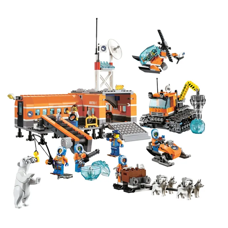 City Compatible legoings City blocks Brick Arctic Base Compatible Model playmobiling Blocks Model Toys For Children gift figures