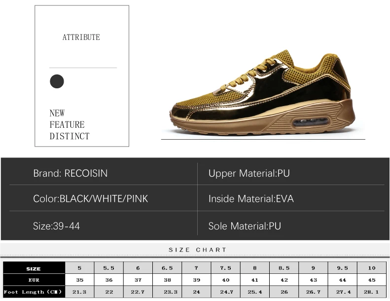  RECOISIN 2019 Spring Shoes Men sneakers Lace-up Athletic Trainers Zapatillas Sports Male Running Shoes Walking Man Sneakers (2)