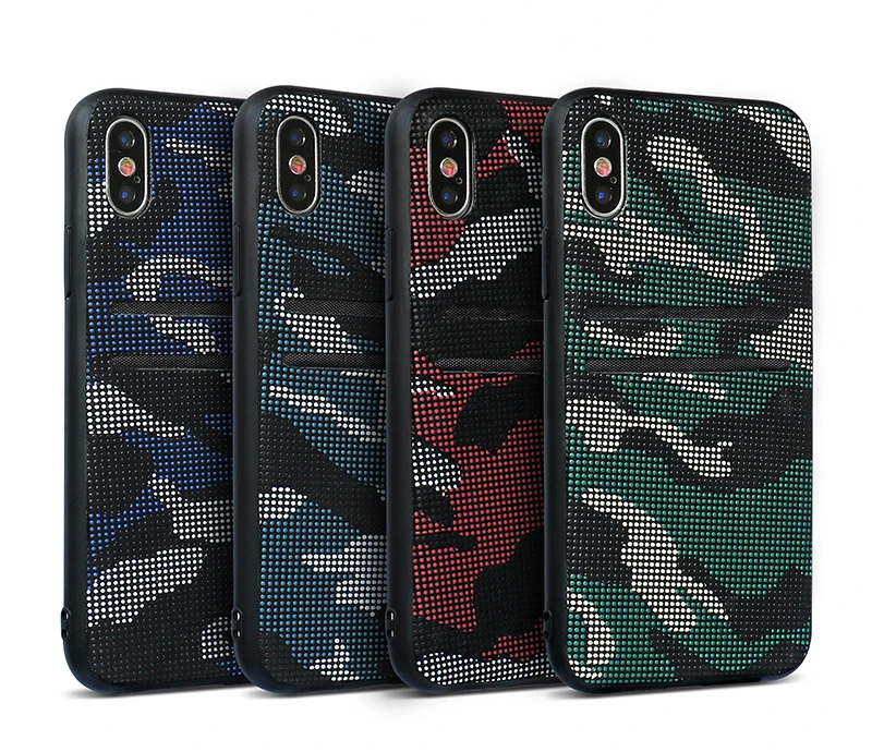 Новый камуфляжный чехол для мобильного телефона с двумя картами iPhone 6/7/8 Plus TPU + PC PU