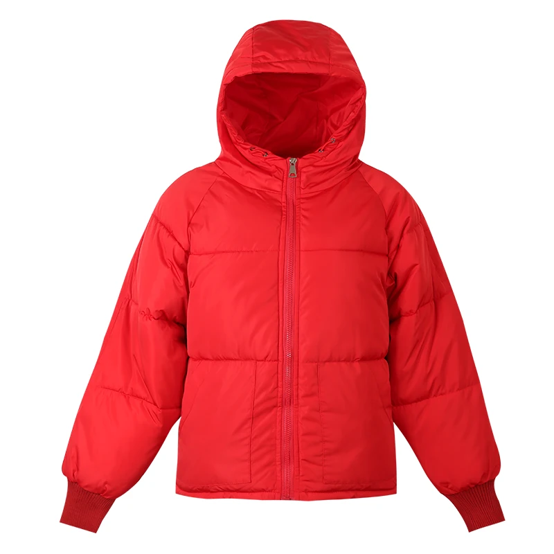 

KUYOMENS New Coats & Jackets 2018 Fashion Wine Red Parka Hooded Winter Jacket Women Winter Coat Women Zipper Down Jacket Female