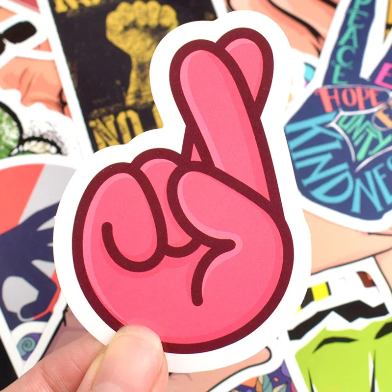 50pcs Love Thank Your Floral Hand Compute Stickers Laptop Vinyl Skin Sticker Decoration Mixed Decal for Macbook Moto Car Luggage