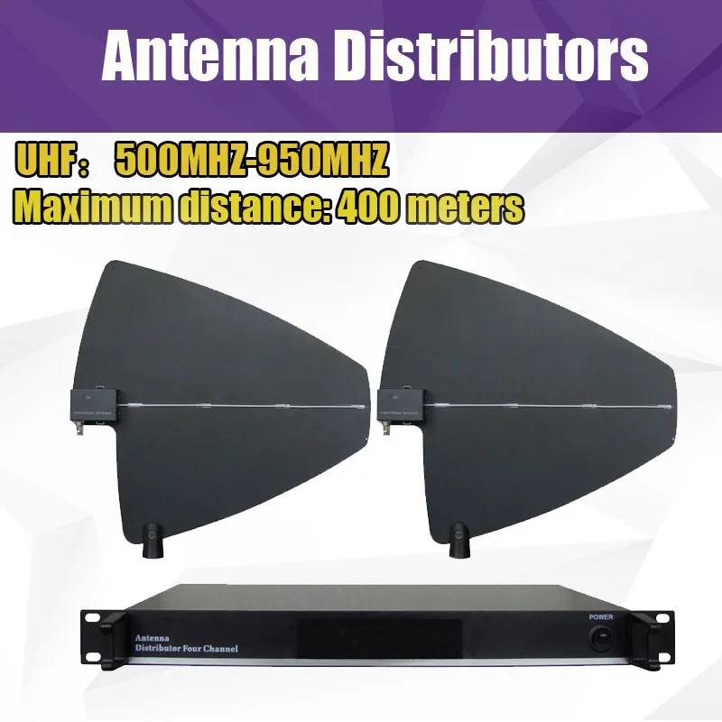 

Antenna Amplifier, arena conference wireless microphone antenna distributors up to 400 meters 4 Channel Antenna Distributors