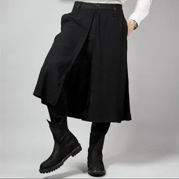 

27-44! Men's clothing autumn and winter trousers culottes personality casual trousers skirt pant Men Shows culottes men pants !