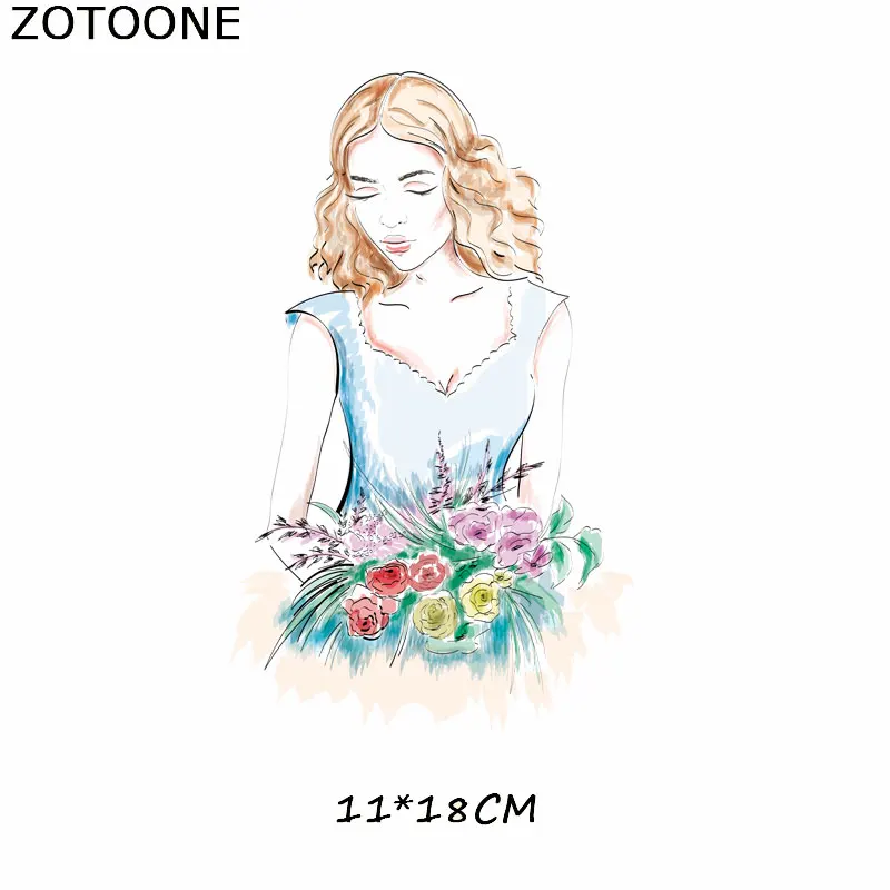 Модные патчи ZOTOONE термоклейкие нашивки для девушек одежды виниловые