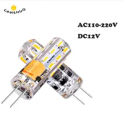 SMD3014 G4 светодиодный светильник DC12V/AC110/220 V силиконовые лампы 24/48 светодиодный свет заменить галогенной лампы для дома хрустальная люстра