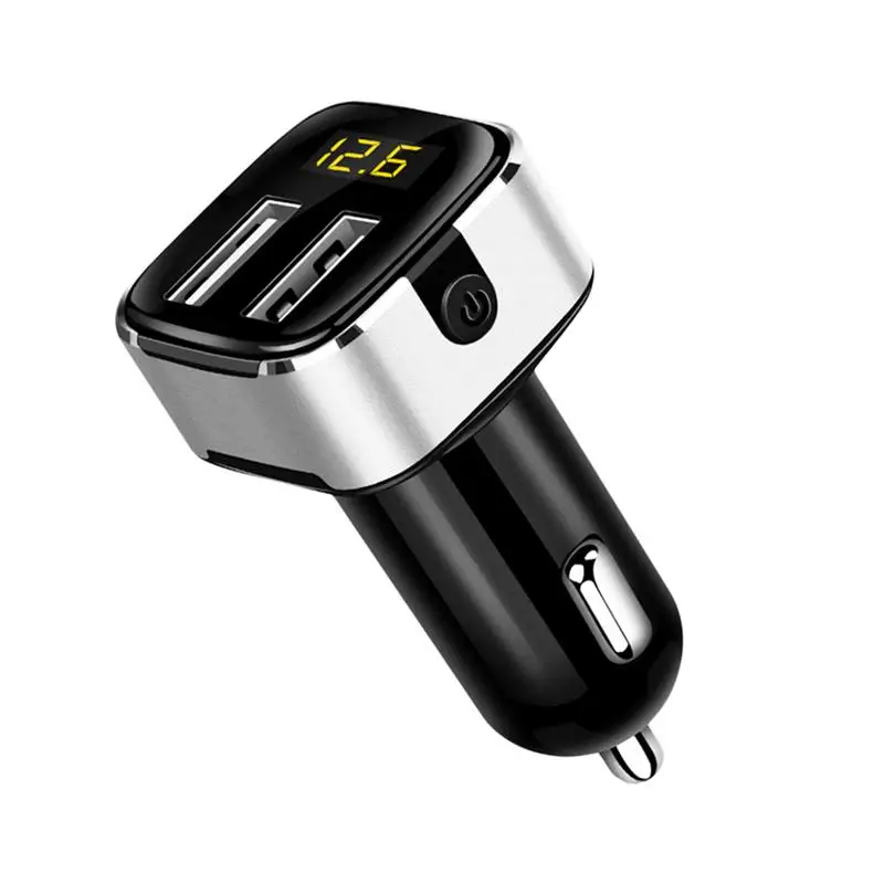 Цифровой 15 5 Вт 12В-24В автомобильное зарядное устройство с двумя usb-портами в 3 1 а