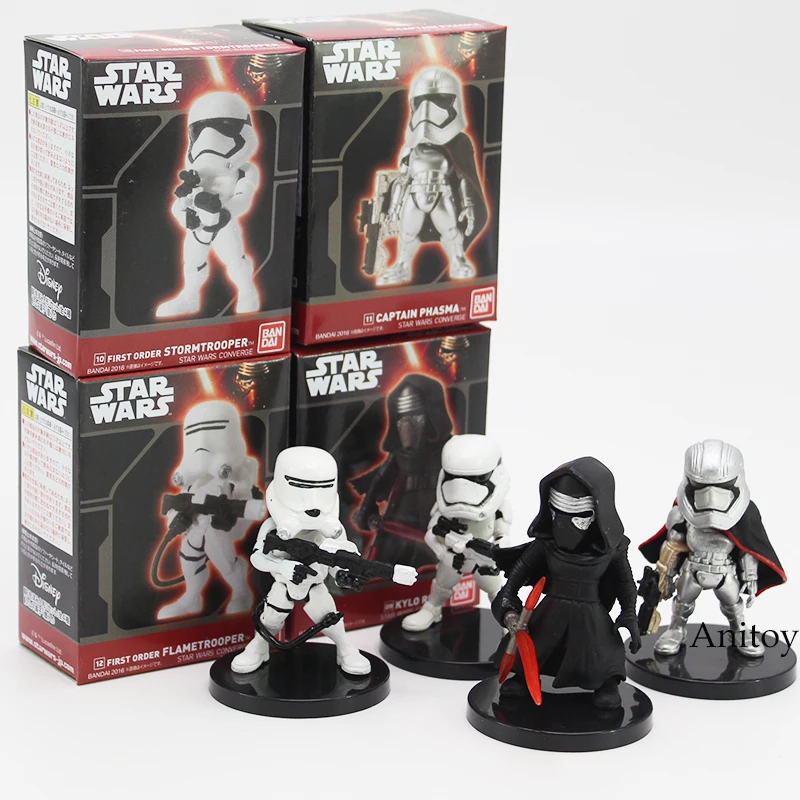 

Star Wars 4pcs/set KYLO REN STORMTROOPER FLAMETROOPER CAPTAIN PHASMA Mini PVC Figures Collectible Model Toys Boxed