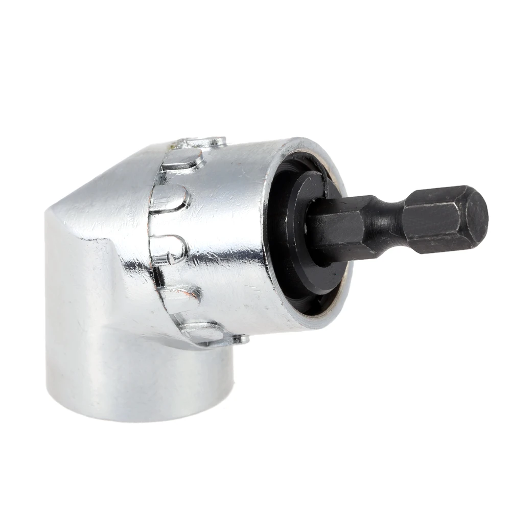 

105 Degrees 1/4" Extension Hex Drill Bit Adjustable Hex Bit Angle Driver Screwdriver Socket Holder Adaptor Tools