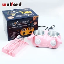Шоколадные конфеты плавильный горшок Электрический Шоколадный фонтан фондю певица Шоколад расплава горшок машина для топки DIY горшки для фондю подарок