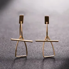 Brincos серьги восточные ворота модные серьги корейские треугольные преувеличенные Cos минималистичный стиль женские серьги ювелирные изделия оптом