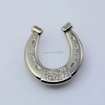 

(KBM01) 10pc 1"(2.4cm) Equestrian Cowboy Single Horseshoe Concho Silver