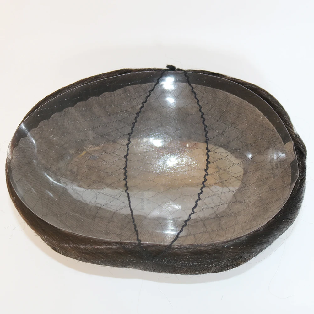 Eversilky Durable Skin Men's Wigs Real Natural Human Hair