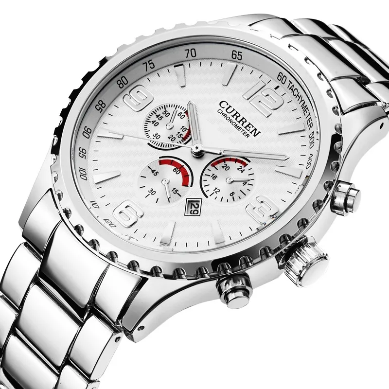 Горячая распродажа Curren часы Relogio Masculino мода Montre Homme Reloj хомбре кварц- часы мужчины часы полные стали наручные часы