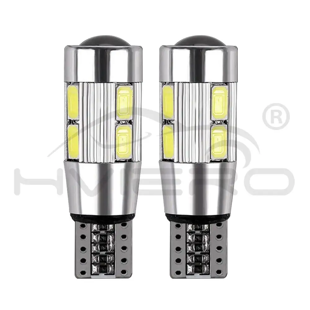 T10 Клин Buld белого и синего цвета Canbus ксеноновый W5W 194 5630 5730 10Smd DC 12v без Obc Error обратный светильник поворота светильник боковой фонарь стоп светильник