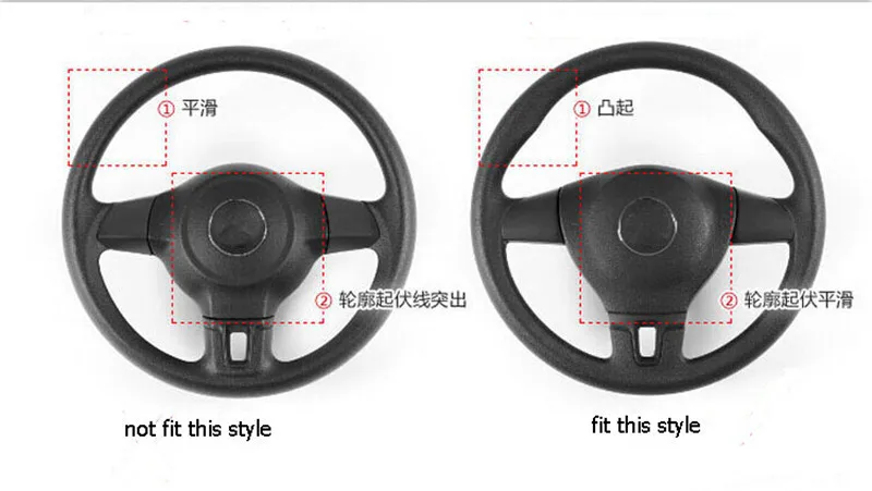 Cotochsun автомобильный Стильный чехол на руль, декоративный чехол для Volkswagen Lavida Gran Passat Tiguan Touran Amarok