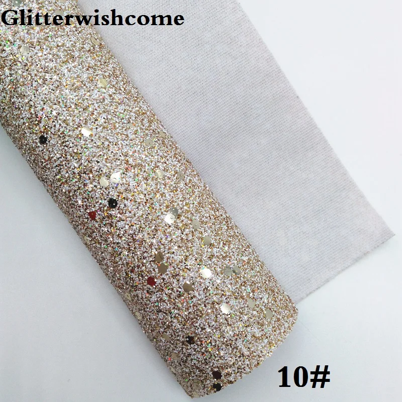 Glitterwishcome 21X29 см, размер А4, винил для бантов, мягкий стрейч, плотная блестящая кожа, винил для бантов, GM228A - Цвет: 10