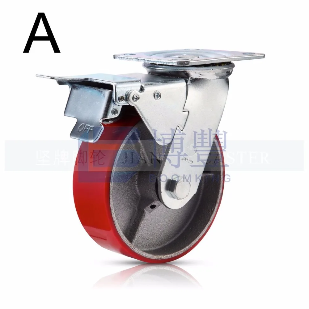 

4/5/6/8'' (Diameter100/125/150/200mm) Furniture Caster Heavy duty nylon universal wheel ,Iron core polyurethane caster
