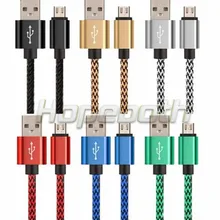1 м плетеный нейлоновый алюминиевый сплав Micro 5pin usb кабель аксессуары связки для samsung для lg android телефон