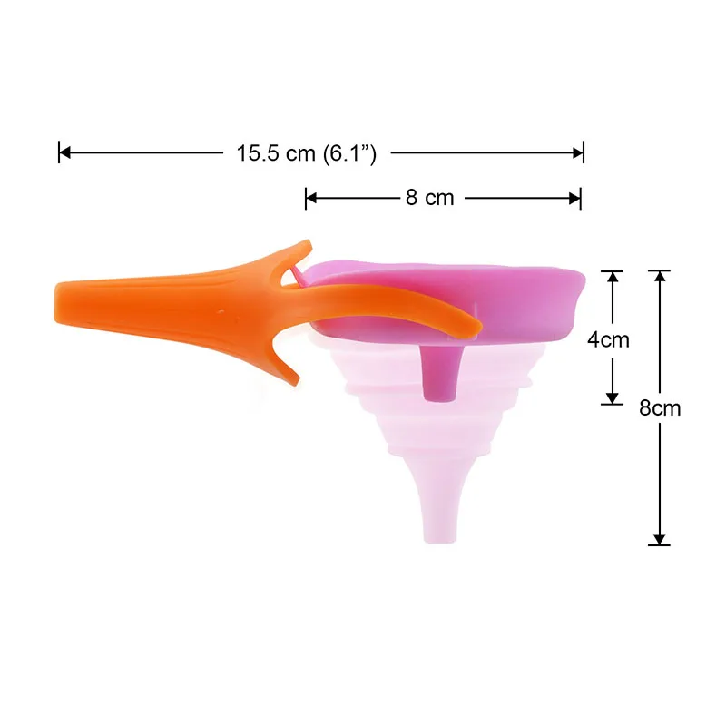 Goodfeer Мини Силиконовые воронки в форме сердца с подвесным отверстием перемешивание поворота смешивание портативные лейки кухонные инструменты