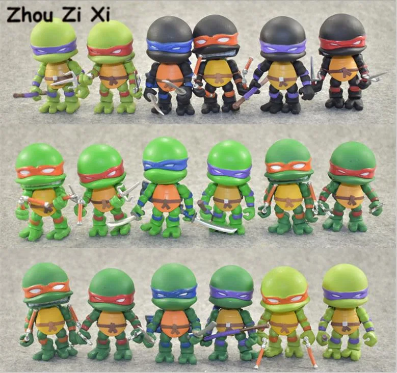 

4 pieces/set Ninja turtles handmade model Joints can be moving doll toys