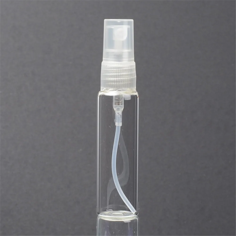 

10ML Mini Glass Refillable Perfume Bottle Plastic Spray With Atomizer Empty Cosmetic Containers With Sprayer For Travel 1 PC