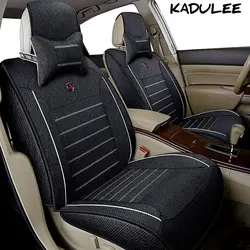 KADULEE лен автокресло крышка для peugeot outlander 3 xl pajero 2 4 passat b3 b5 b5.5 b7 b8 авто аксессуары автомобиль-Стайлинг автокресла