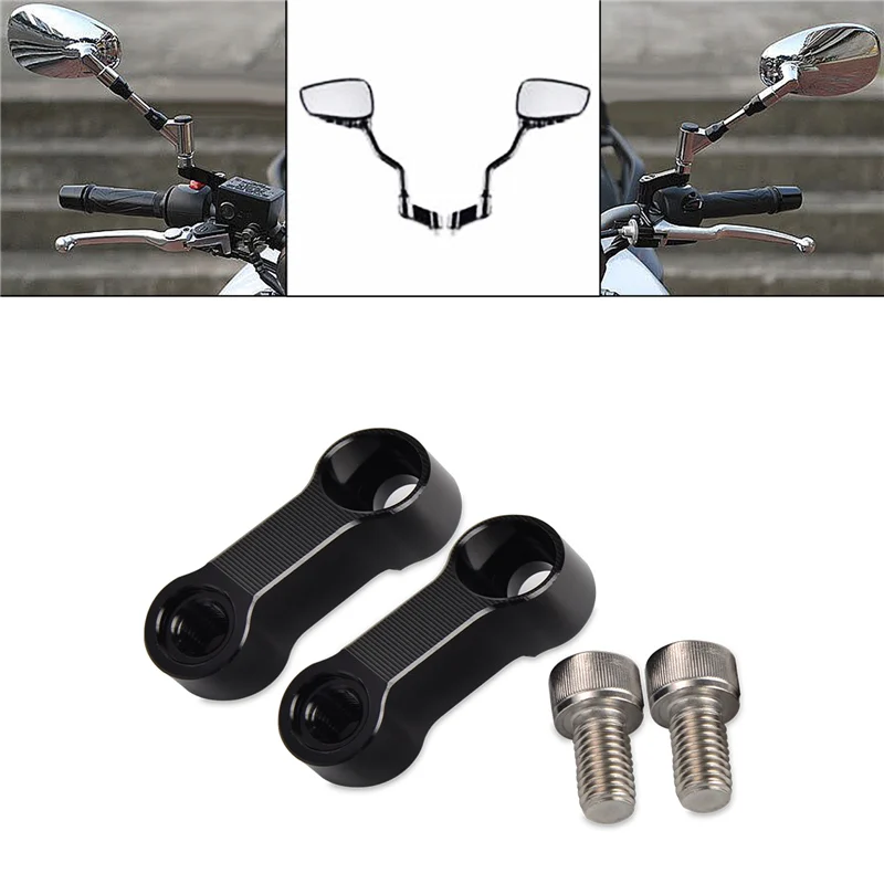 M10xP1.5 Mirror Extender Adapters Risers Mounts Clockwise Thread Bolt Kit For BMW S100R S1000XR R NINE HP2 R1200GS K1200R K1300R