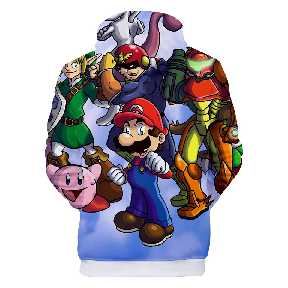 Забавный Супер Марио игра супер Мэри братья косплэй костюм для взрослых детей мультфильм 3D цифровой печати плюс бархат свитер с капюшоном