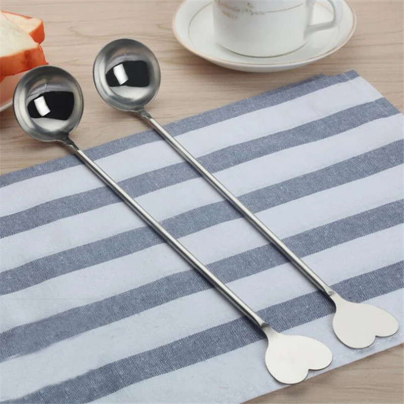 

Kitchen Teaspoon For Cooking Creative Long Handle Mixing Spoon Coffee Tea Stirring Spoon Small Ice Cream Dessert Scoop Teaspoon