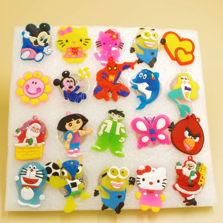 

Cartoon cute brooch mix colors flashing LED light up party toy kid gifts badge brooch pins night party favors 50pcs