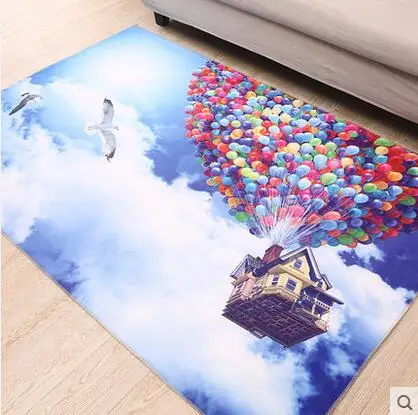 

120*80cm New 3D Printing landscape Hallway Carpets Bedroom Living Room Tea Table Rugs Kitchen Bathroom Antiskid Mats
