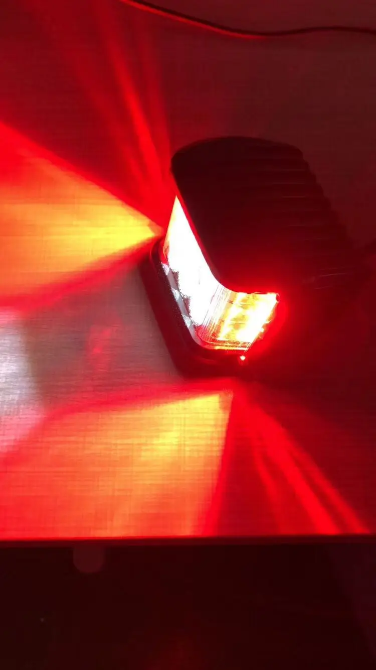 2 x мигающий синий красный 45 Вт боковой удар Pod кубики светодиодный рабочий светильник внедорожный светодиодный светильник для вождения UTV RZR грузовик для Jeep Hummer Offroad - Цвет: Red